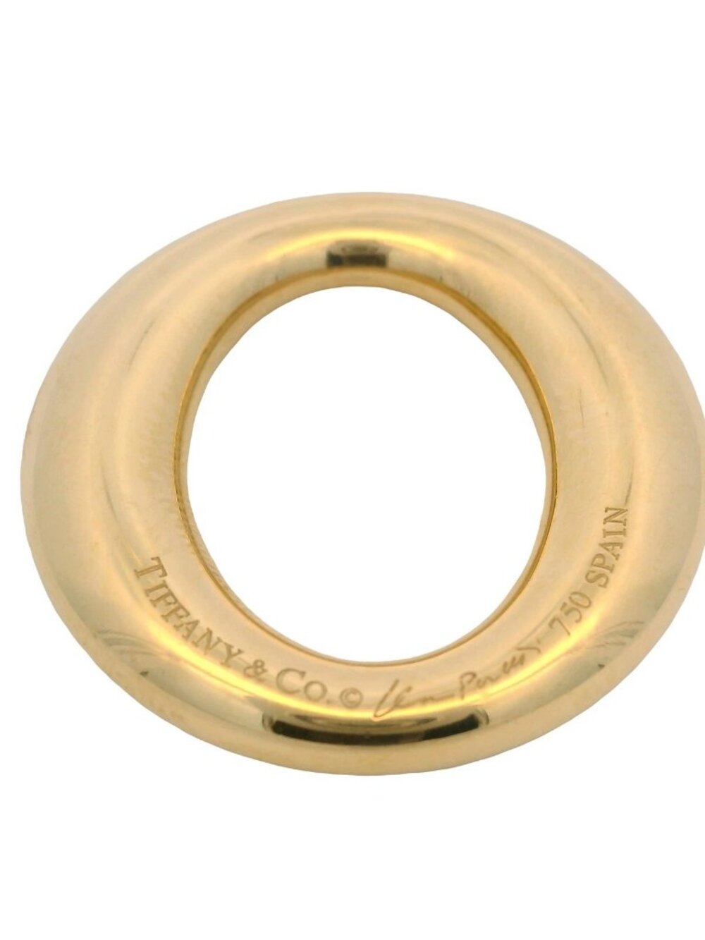 Tiffany & Co Solid 18kt Yellow Gold Elsa Peretti Sevillana O Pendant